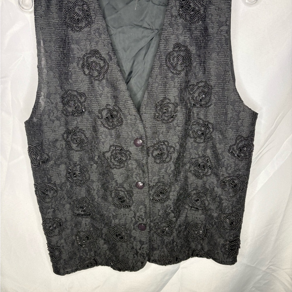 Bechamel Charcoal Lace Vest